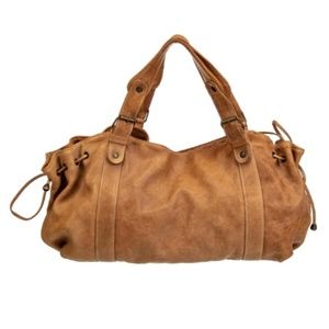 Gerard Darel beige tan leather shoulder Bag. Like new